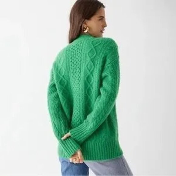 J CREW WOOL CARDIGAN GREEN - Picture 3 of 4